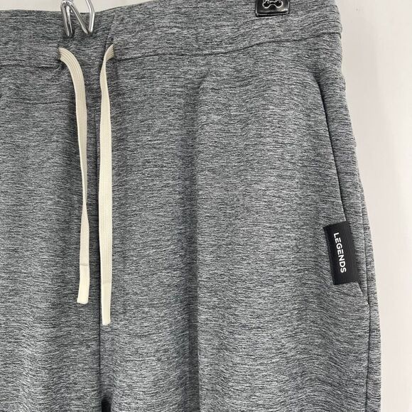 Legends Gray Elastic Waist Solid Drawstring Fleence Jogger Sweatpant Size Small - Picture 2 of 4